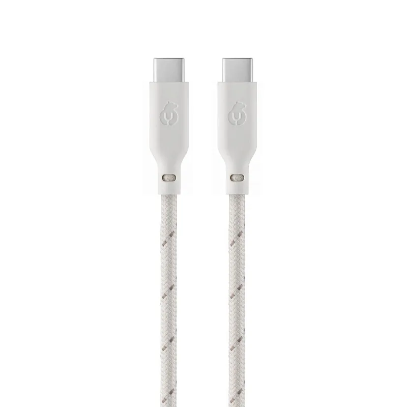 Кабель зарядный uBear Trend Cable USB-C/USB-C 1.2м, 60W, «облачный серый»