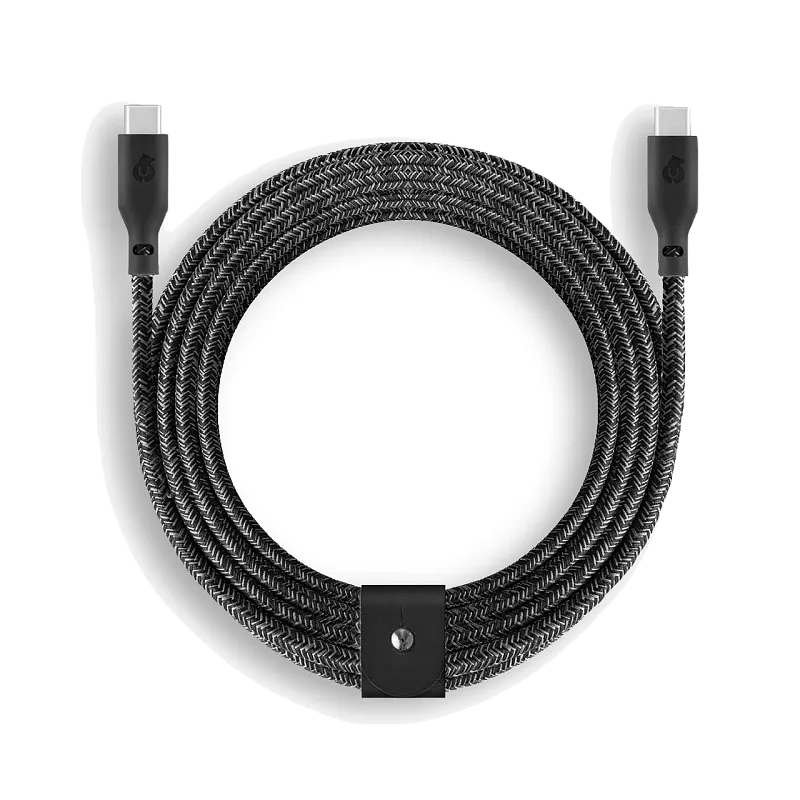 Зарядный кабель uBear Trend, USB-C|USB-С, 140Вт, 2,4м, чёрный