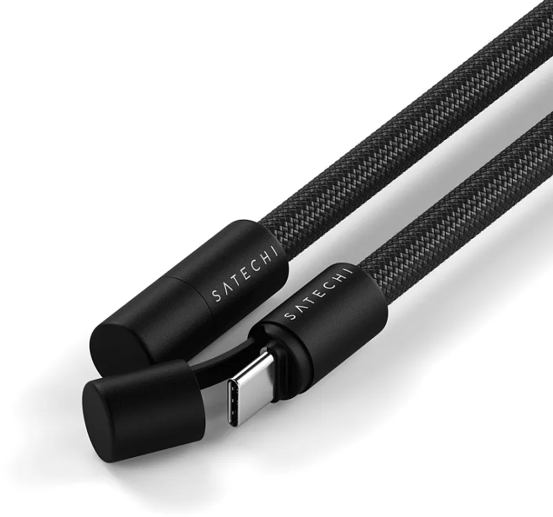 Зарядный кабель - ремень через плечо Satechi OntheGo Crossbody Lanyard Cable 60W, чёрный