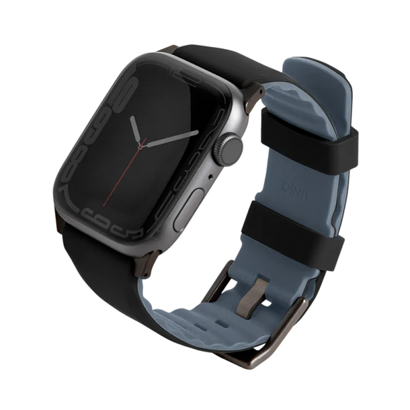 Ремешок Uniq для Apple Watch 49/45/44/42 mm Linus Airosoft silicone strap Black