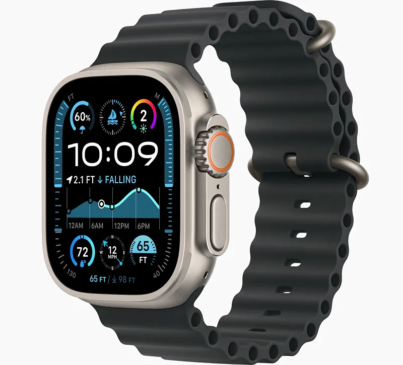 Apple Watch Ultra 2 GPS + Cellular, 49 мм, корпус из титана, ремешок Ocean черного цвета