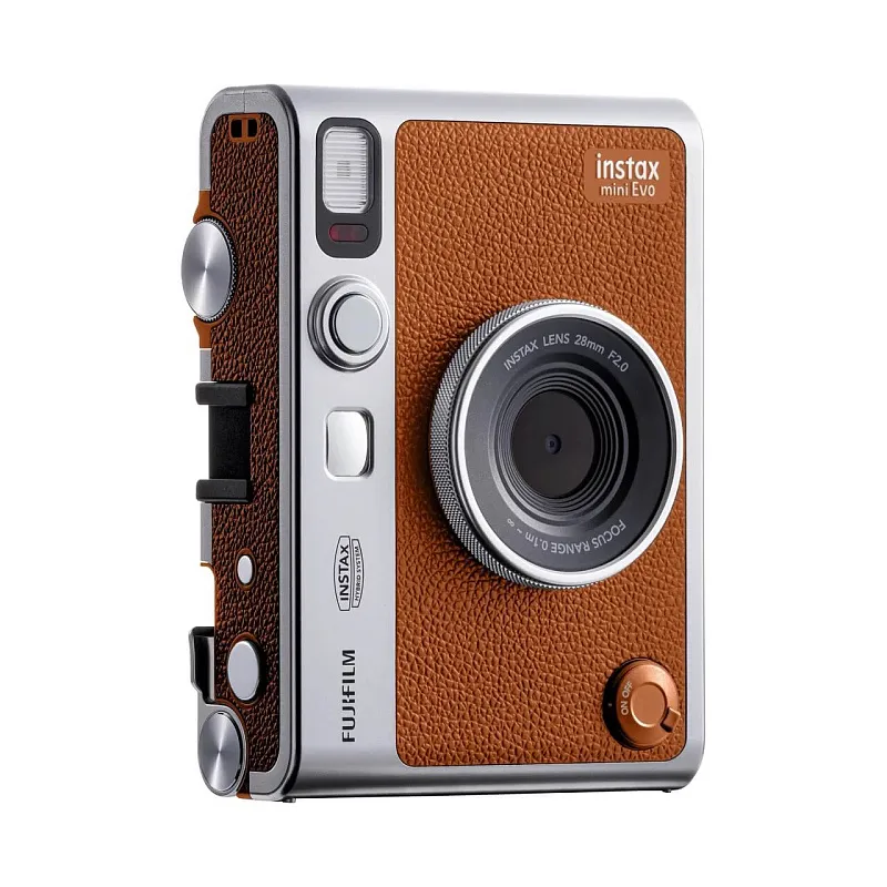 Гибридный фотоаппарат моментальной печати FUJIFILM Instax mini Evo, коричневый