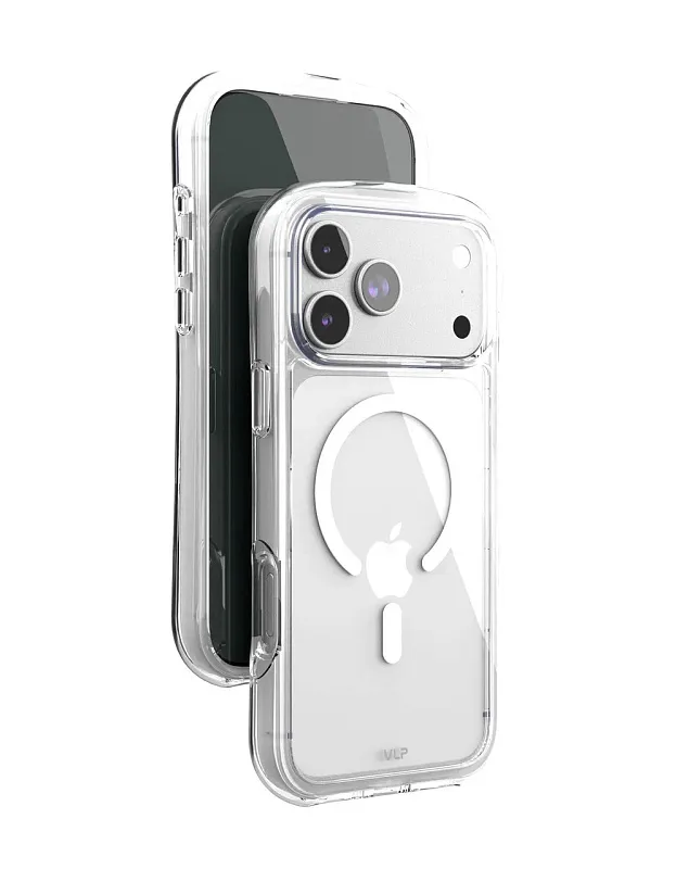 Чехол защитный VLP Bubble Case с MagSafe для iPhone 17 Pro Max, белый