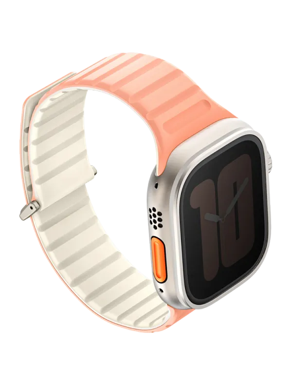 Ремешок Uniq для Apple Watch 41/40/38 mm Revix EVO reversible Magnetic Caspian Crepe Pink/Ivory