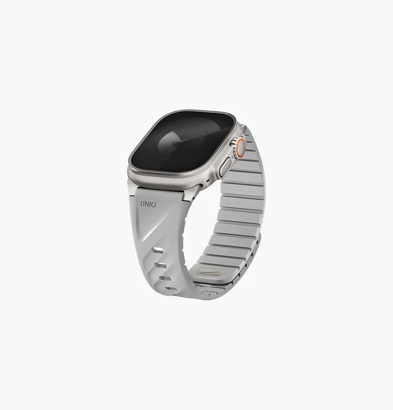 Ремешок Uniq для Apple Watch 49-40 mm FLUO Silicone Rubber Mist Grey, "туманный серый"