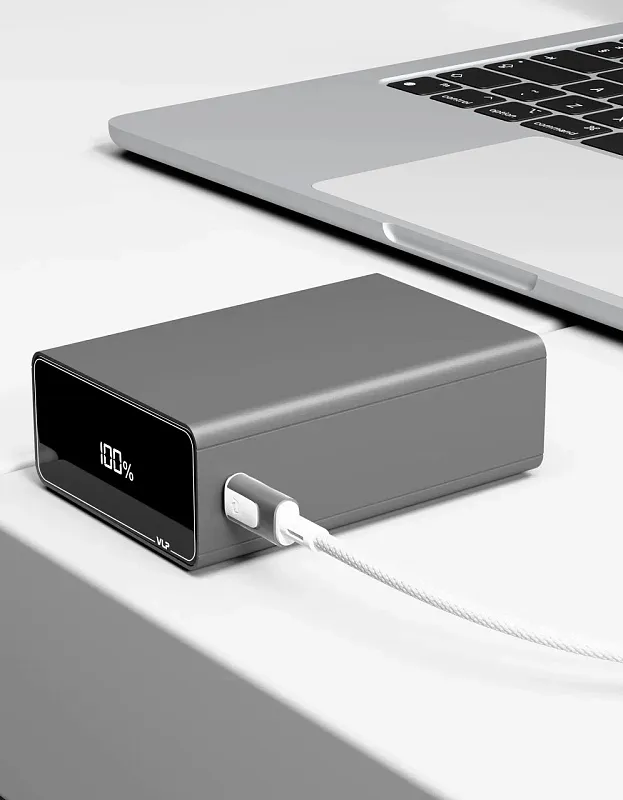 Внешний аккумулятор VLP B-Energy 20000 mAh 65W, USB-C, USB-A, серый