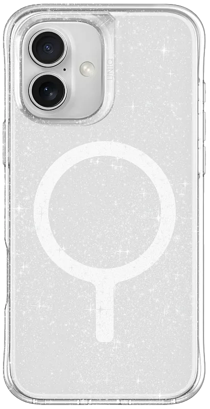 Чехол UNIQ для iPhone 17 LifePro Xtreme Tinsel Lucent MagSafe, прозрачный