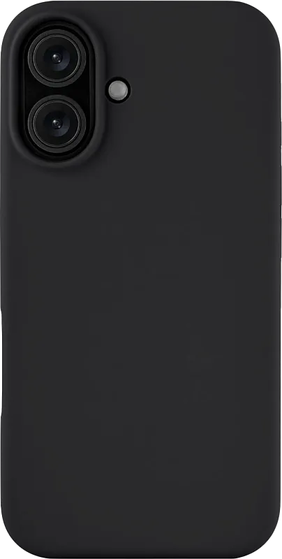 Чехол защитный uBear Touch Mag Case для iPhone 16, MagSafe совместимый, силикон, софт-тач, черный