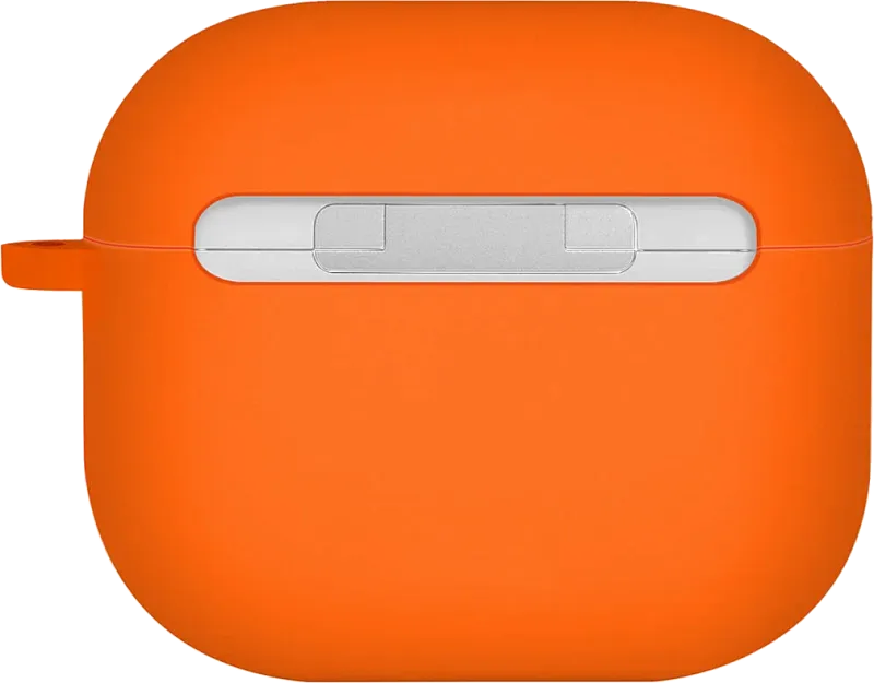Чехол Uniq для Airpods 4 NEXO Liquid silicone +carabin +Sports ear hooks Volt Orange