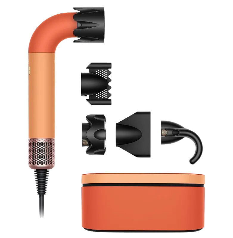 Фен Dyson Supersonic R HD17 для прямых волос (Straight+Wavy) Абрикосовый/Топаз (Ceramic Apricot/Topaz) с кейсом