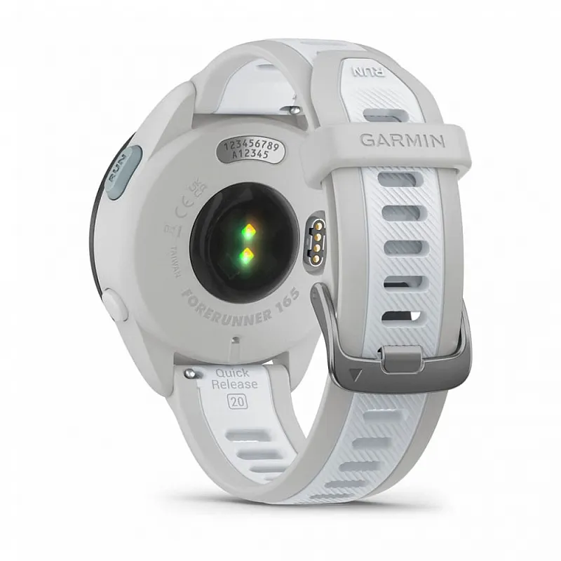 Смарт-часы Garmin FORERUNNER® 165 белые, серый ремешок 43мм
