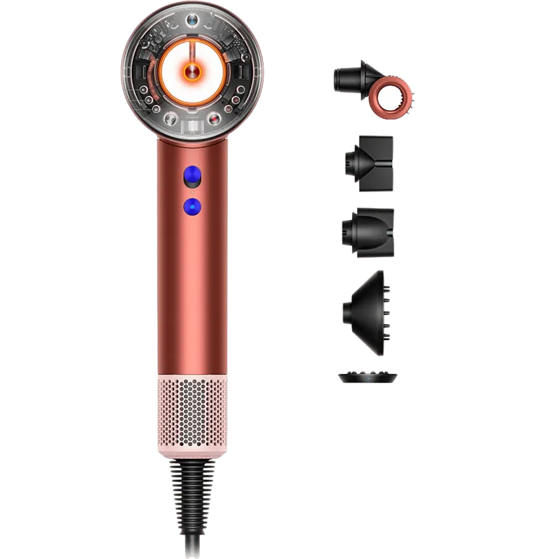 Фен Dyson Supersonic Nural HD16 для прямых волос (Straight+Wavy) Клубничный бронзовый/Розовый