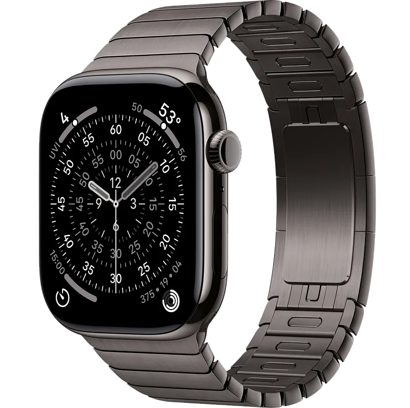 Apple Watch Series 11, 42 мм, корпус из титана цвета «тёмно-серый титан», Link браслет