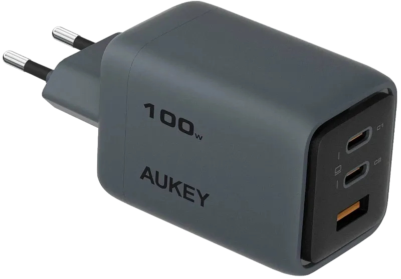 Сетевое зарядное устройство Aukey Comet Mix 100W серый