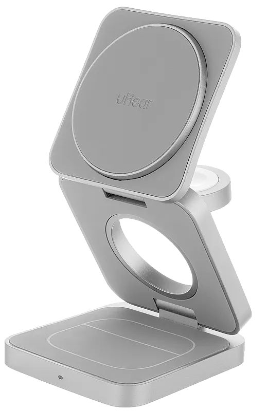 Беспроводное зарядное устройство с поддержкой MagSafe, uBear Balance, цвета Серебристый