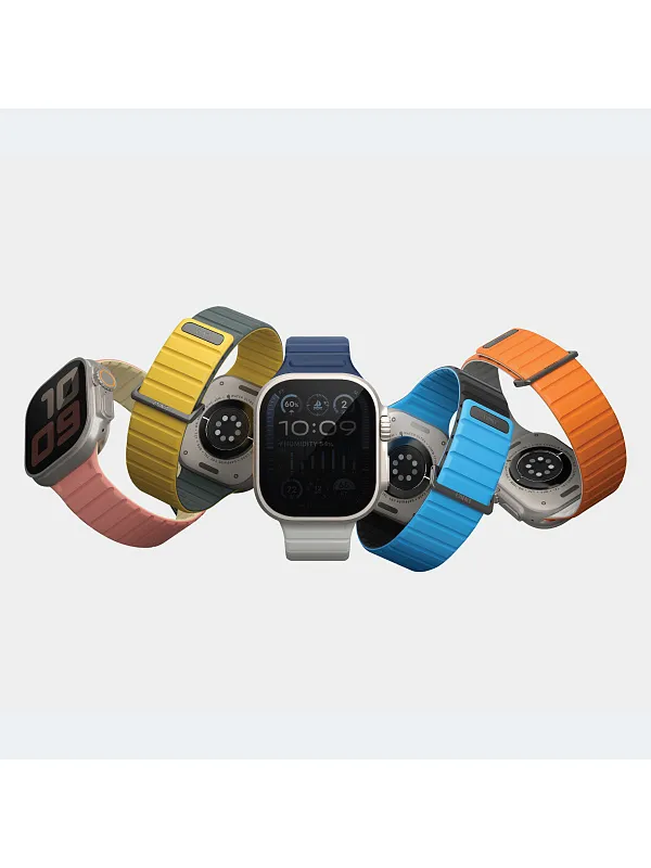 Ремешок Uniq для Apple Watch 41/40/38 mm Revix EVO reversible Magnetic Powder Blue/White