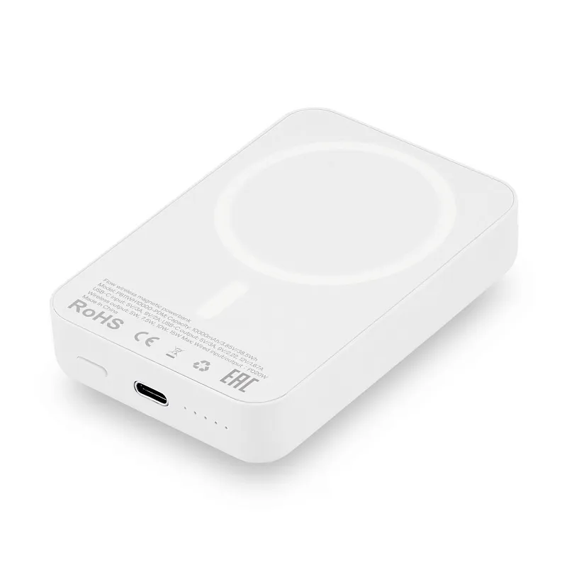 Внешний аккумулятор uBear Flow Magnetic Power bank 10000mAh, PD20W, белый