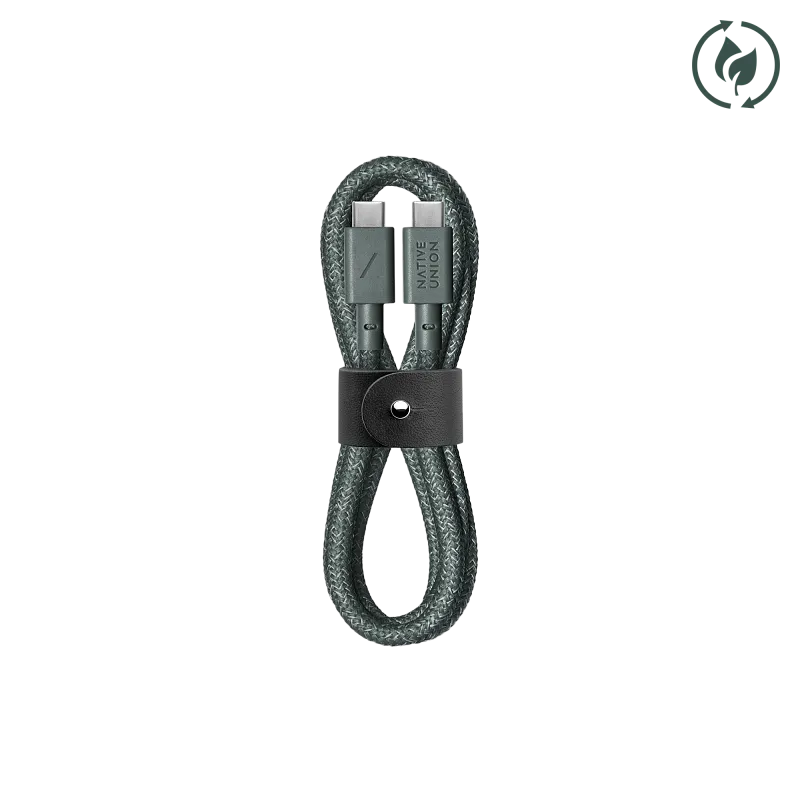 Кабель зарядный Native Union USB-C/USB-C, 60Вт, 1,2м, зелёный