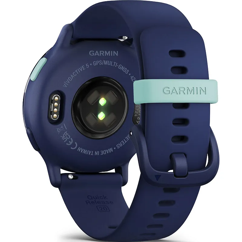 Смарт-часы Garmin Vivoactive 5, синие с металлически-синим безелем и силиконовым ремешком, 42 мм