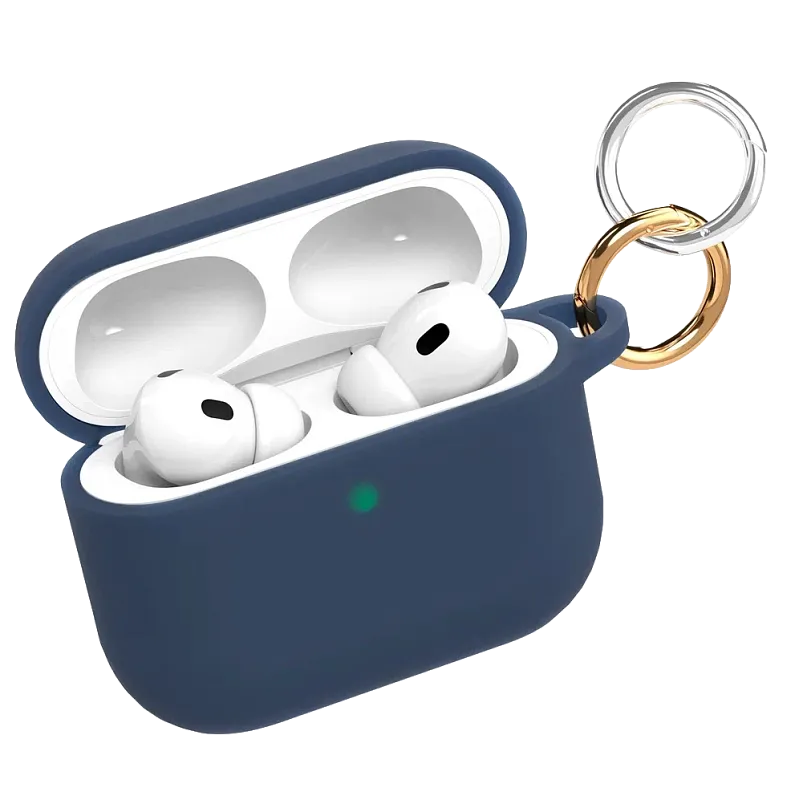 Чехол силиконовый VLP Charm Case для AirPods Pro 3, темно-синий
