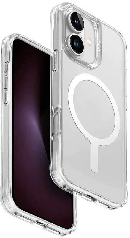 Чехол UNIQ HYBRID IPHONE 16 (2024) 6.1 MAGCLICK CHARGING LIFEPRO XTREME (AF) - DOVE (FROST CLEAR)
