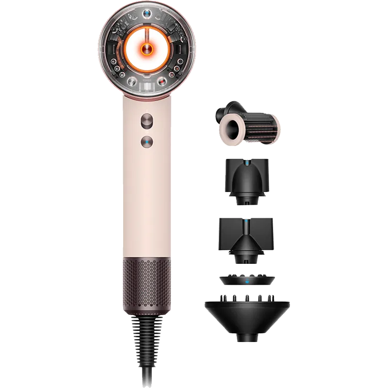 Фен Dyson Supersonic Nural HD16 для прямых волос (Straight+Wavy) Керамический розовый/Золотой