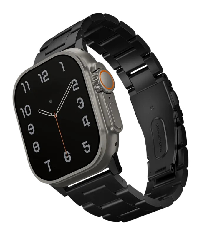 Ремешок Uniq для Apple Watch 49/45/44/42 mm OSTA Steel Strap with Self-Adjustable Links Black