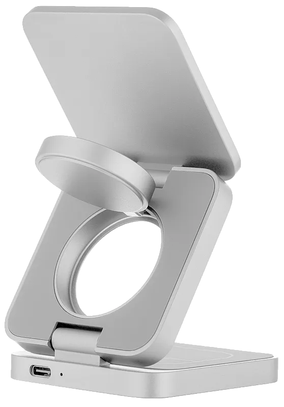 Беспроводное зарядное устройство с поддержкой MagSafe, uBear Balance, цвета Серебристый