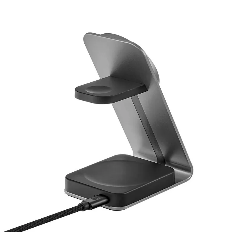 Беспроводное зарядное устройство 3в1 uBear Level Pro Apple Watch, серый