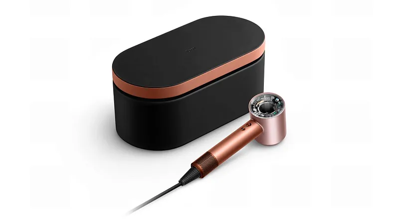 Фен Dyson Supersonic Nural HD16 для прямых волос (Straight+Wavy) Янтарный/Шелковый (Amber silk) с кейсом