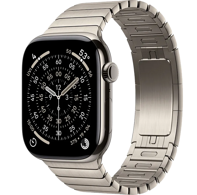 Apple Watch Series 11, 42 мм, корпус из титана цвета «натуральный титан», Link браслет