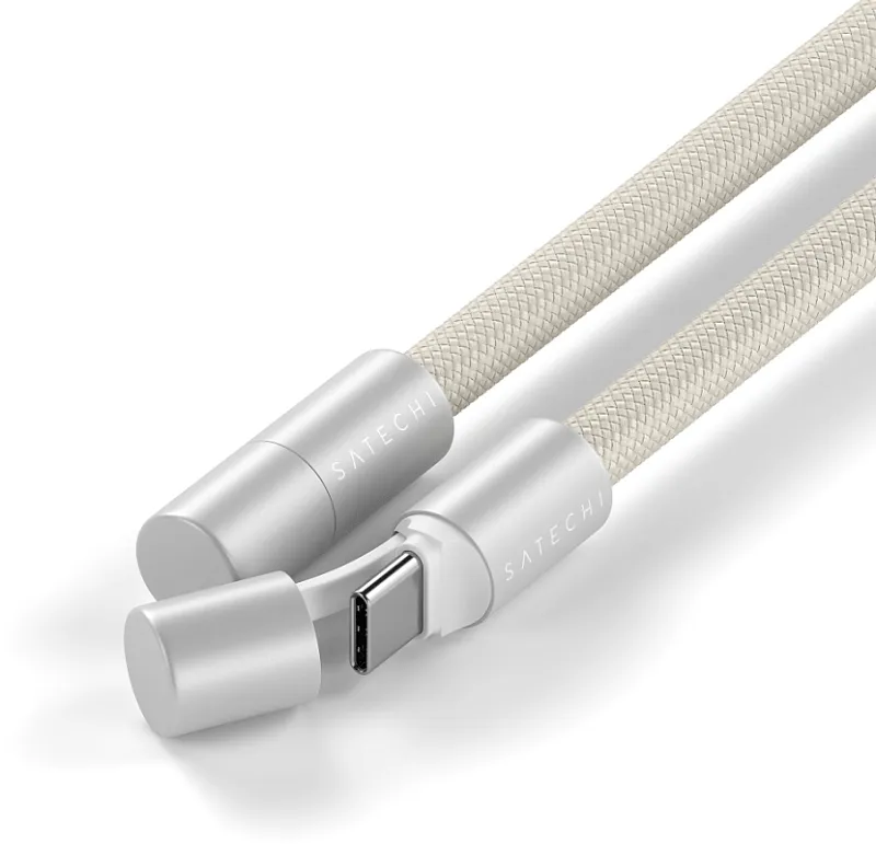 Зарядный кабель - ремень через плечо Satechi OntheGo Crossbody Lanyard Cable 60W, песочный