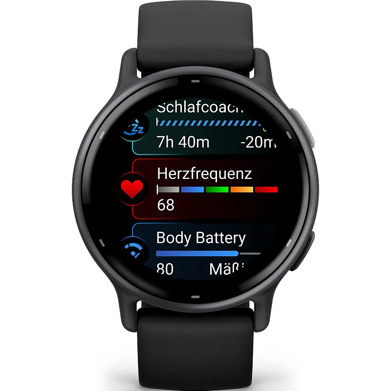 Смарт-часы Garmin Vivoactive 5, черные с серым безелем и силиконовым ремешком, 42 мм