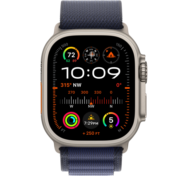 Apple Watch Ultra 2 GPS + Cellular, 49 мм, корпус из титана, ремешок Alpine синего цвета