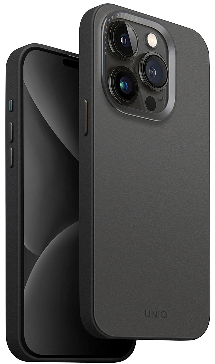 Чехол Uniq Lyden DS с MagSafe для iPhone 15 Pro (Rhino Grey/Black), серый/черный