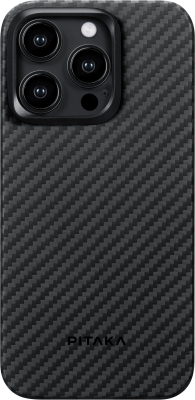 Чехол Pitaka MagEZ 4 для iPhone 15 Pro, кевлар, черно-серый