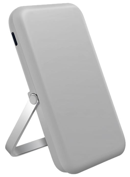 Внешний аккумулятор магнитный Uniq Hoveo Click 5000mAH Magnetic Wireless Power Bank USB-C PD, светло серый