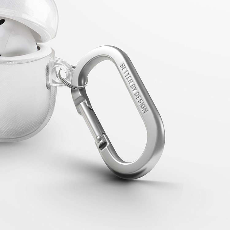 Чехол Uniq для AirPods 4 Glase TPU Case with Carabin, прозрачный