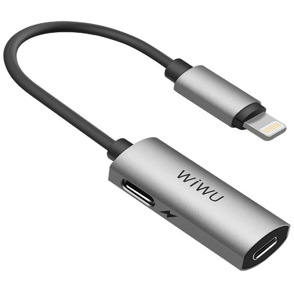 Переходник WiWU Dual Lightning Adapter (графит)