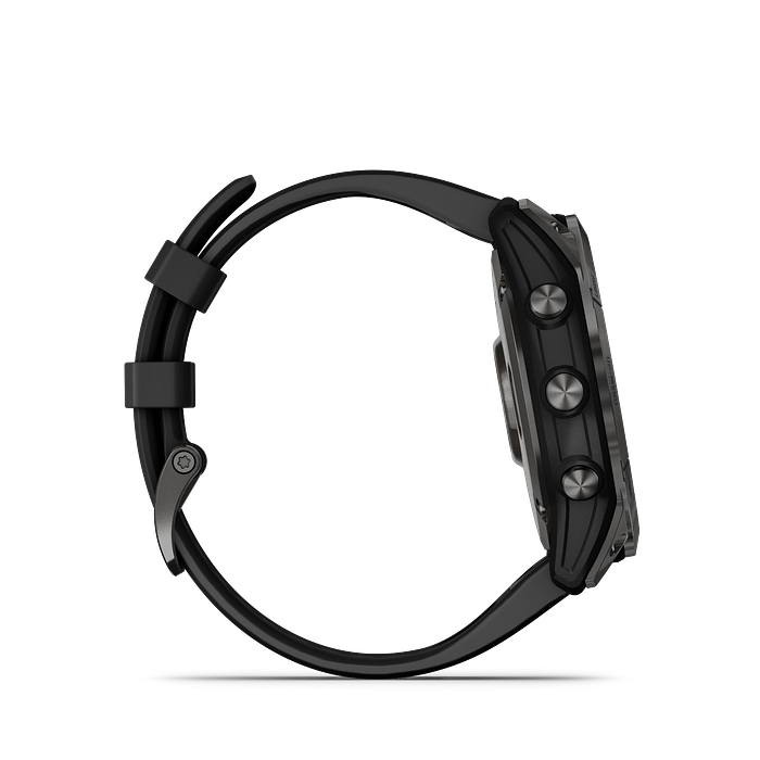 Смарт-часы Garmin Fenix 7x Solar серый с черным ремешком, 51мм