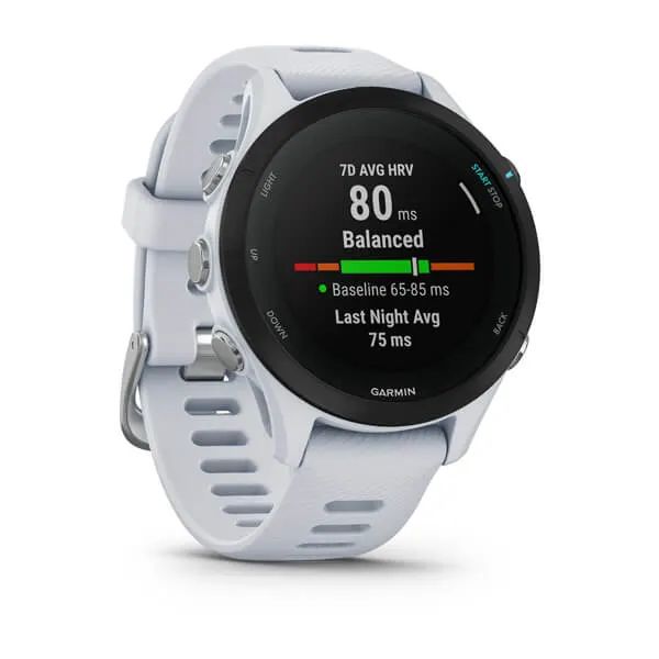 Смарт-часы Garmin FORERUNNER 255S Music с белым ремешком