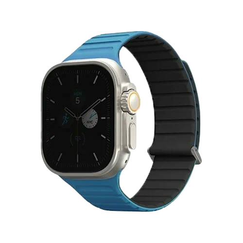 Ремешок Uniq для Apple Watch 49/45/44/42 mm Revix EVO reversible Magnetic Pacific Blue/Black