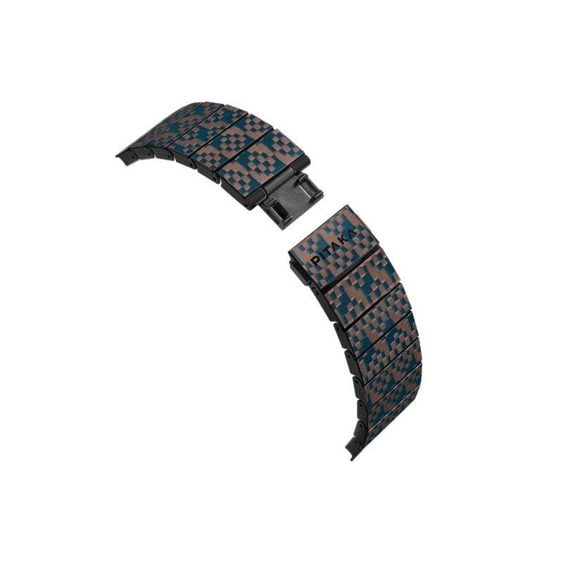 Карбоновый браслет PITAKA для Apple Watch размером 38/40/41/42/44/45/49 мм, (Stairs)