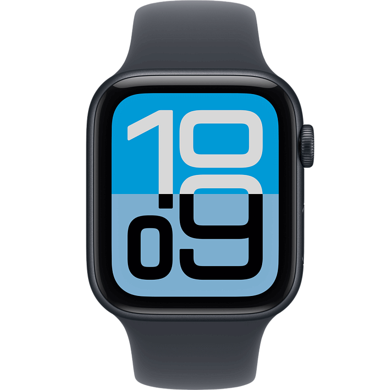 Apple Watch SE 3, 40 мм, корпус из алюминия цвета «тёмная ночь», спортивный ремешок цвета «тёмная ночь»