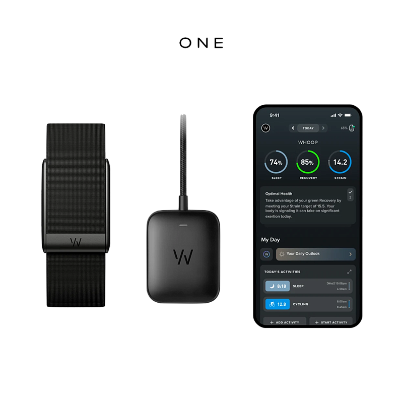 Фитнес-трекер WHOOP 5.0 ONE + 12 месяцев, черный