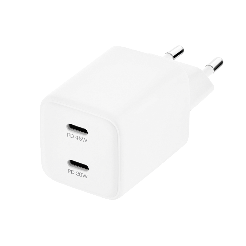 Cетевое зарядное устройство uBear Bridge USB-C, 45 Вт, GaN + Super Fast Charging