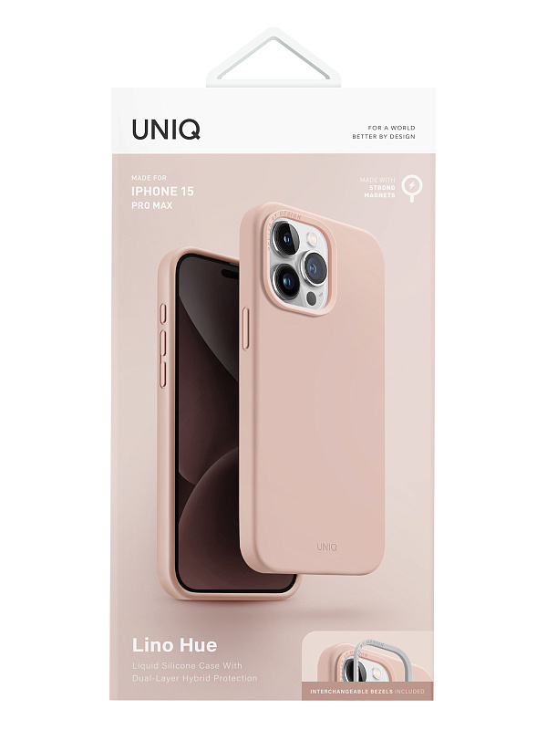 Чехол Uniq для iPhone 15 Pro Max LINO Pink (Magsafe)