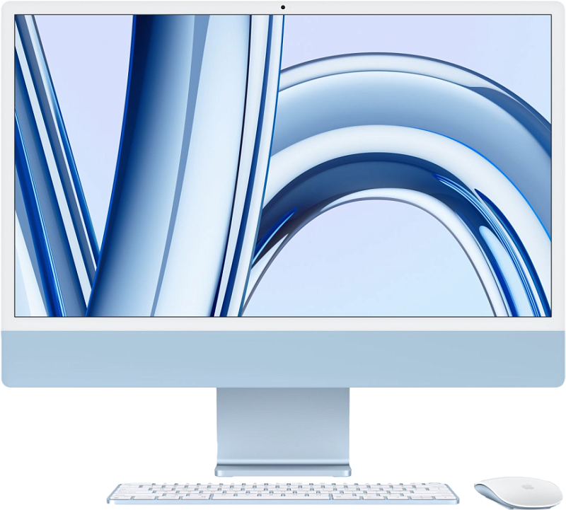 Apple iMac 24" Retina 4,5K (M3 8C CPU, 10C GPU) 8 Гб 256 Гб, Синий