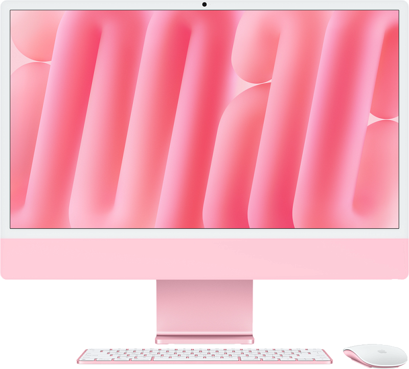 Apple iMac 24" Retina 4,5K (M4 10C CPU, 10C GPU, 2024), 16 ГБ 256 ГБ, Розовый