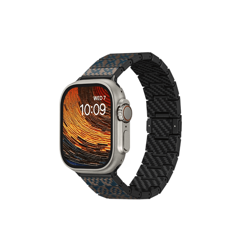 Карбоновый браслет PITAKA для Apple Watch размером 38/40/41/42/44/45/49 мм, (Stairs)